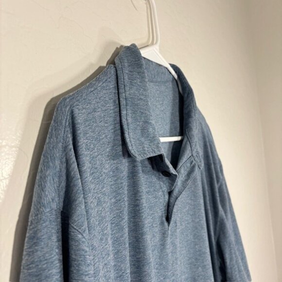 Vuori Shirt Mens XXL Gray Strato Tech Polo Performance Stretch Short Sleeve - Picture 2 of 4